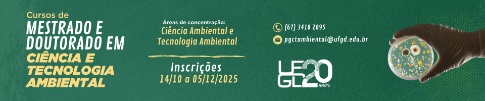 Cursos de mestrado e doutorado em Ciência e Tecnologia Ambiental 2026/1